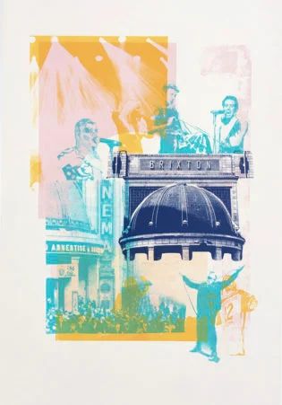 Halftone Art, Brixton Academy, Screen Printing Art, Screen Print Poster, Art Folder, Architecture Illustration, Print Collage, Office Art, Silk Screen Printing