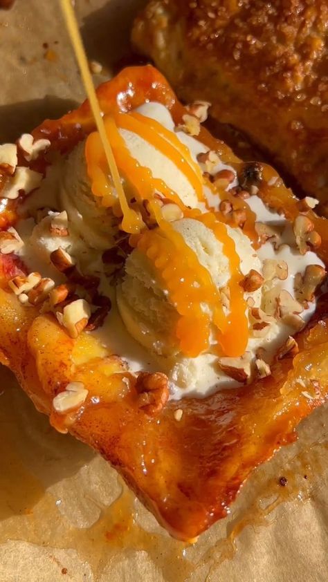 Upside down puff pastry but make it 🍌s foster, with allll of the fixins — toasted pecans, 🍨 & a brown sugar-bourbon sauce! Creator: @kasimjhardaway #cookingitems #food #provision #bakery #nuts #spices #herbs #bakingitems #juices #healthydrink #cereals #pasta #biscuits #healthfood #beverages #snacks #sugarfreeproducts #groceryshopping #health #healthyfood #onlineshopping #grocerystore #grocery #market #shopping #browntree #dryfruits #seeds #browntreechennai #supermarket | Kitchen Items | Kitche Turbinado Sugar Recipes, Upside Down Puff Pastry, Banana Desserts, Bourbon Sauce, Grocery Market, Turbinado Sugar, Baking Items, Diy Desserts, Banana Dessert