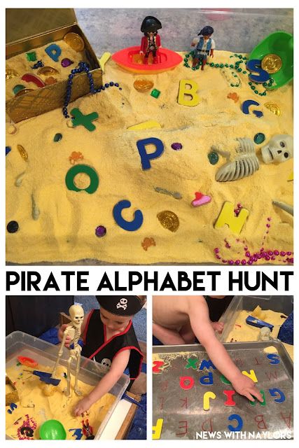 Pirates Sensory Bin, Pirate And Princess Crafts For Preschool, Pirate Steam Activities, Pirates And Mermaids Preschool Activities, Mermaid And Pirate Crafts For Toddlers, Pirate And Mermaid Theme Preschool, Pirate Provocation, Princess And Pirates Preschool, Treasure Hunt Preschool Activities