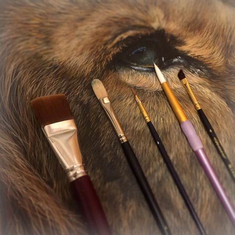 Portraits Painting, Animal Paintings Acrylic, Dog Portraits Painting, Painting Fur, Oil Painting Tips, Dog Portraits Art, Tools Drawing, Acrylic Painting Inspiration, Animals And Birds