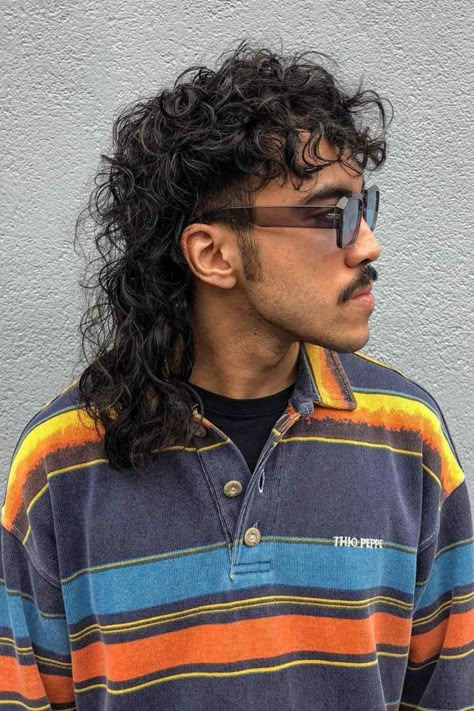 Long Mullet Short Sides, Hipster Mullet Men, Men’s Shag Mullet, Mullet From The Back, Mullet Men Long, Mullet Hairstyle Mens Curly Long, Long Mullet Haircut, Tapered Mullet Men, Edgy Mullet