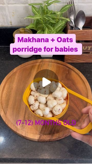 Vivansh~Ankhang on Instagram: "Travel friendly food #weightgain #healthy For babies 7+ months old #foxseeds #makhana Ingredients: Makhana 1 cup Oats 1/2 cup Almonds 4-5 Cashew 4-5 Jaggery 1/4 tbsp . . . . . . . #babyfood #foodideas #healthyfood #babyweaningjourney #weaningrecipes #blw #food #instadaily #reelslove #cooking #goodfood #momlife #ankhang👦🏻" Baby Food For 9 Month Old, Food For 4 Month Old Baby, Baby Food For 10 Month Old, Food For 5 Month Old Baby, 7months Baby Food, Baby Food Recipes 10 Month Old, Six Months Baby Food, 10months Baby Food, 7 Months Baby Food Recipes