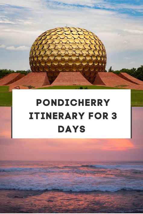 This Pondicherry itinerary for 3 days will guide you to the must-visit places, where to eat, where to stay along with the cost. If you have been planning to visit Pondicherry, here is the suggested Pondicherry itinerary for you! Pondicherry Itinerary, India Itinerary, Visit Places, Pondicherry, South India, India Travel, Travel Itinerary, Trip Planning, Travel Guide