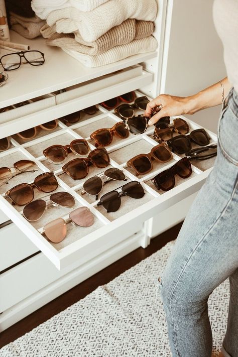 Ikea Pax Komplement, Sunglass Organizer, Sunglasses Organizer, Ikea Pax Wardrobe, Wardrobe Systems, Dream Closet Design, Closet Decor, Bedroom Closet Design, نظارات شمسية