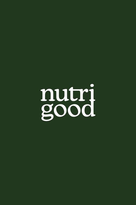 Secondary logo for NutriGood - Wellness expert & nutritionist in white on a dark green background. Nutritionist Logo Design, Nutritionist Logo, Nutritionist Branding, Minimal Logos Inspiration, Logo Design Unique, Healthy Logo, Green Branding, Nutrition Logo, Identity Logo Design