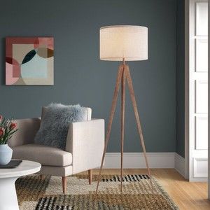 Our Favorite Living Room Floor Lamps - Plank and Pillow Reading Corners, Tripod Floor Lamp, Floor Lamps Living Room, Bedroom Walls, White Floor Lamp, Black Table Lamps, Tripod Floor Lamps, Drum Lampshade, Living Room Flooring