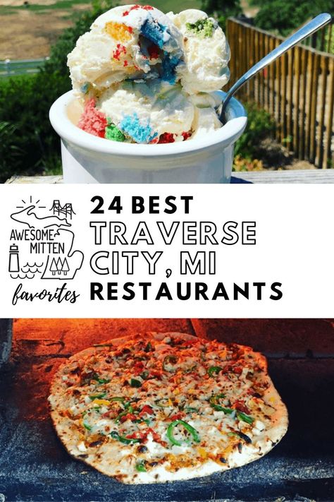 Traverse City Michigan Restaurants, Traverse City Restaurants, Michigan Food, Ice Cream Shops, Kid Friendly Restaurants, Traverse City Michigan, Casual Restaurants, Traverse City Mi, Wine Dinner