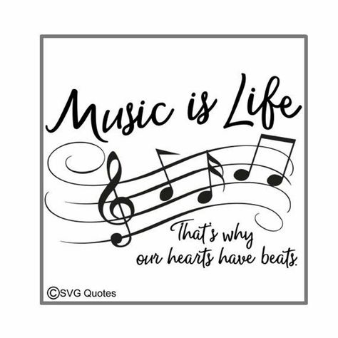 Music Notes Art, Inspirational Music Quotes, Music Signs, Music Drawings, Music Crafts, Music Themed, Music Wall, Music Is, Cricut Explore