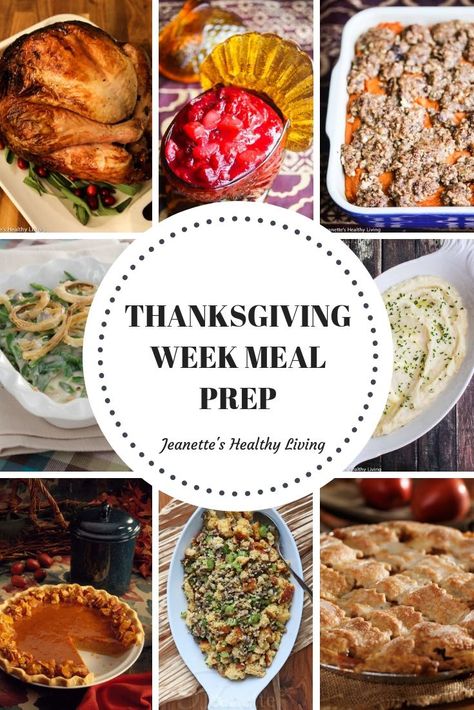 Thanksgiving Week Meal Prep - sample meal prep plan for Thanksgiving week and Thanksgiving Day to decrease stress on the big day via @jeanetteshealth Thanksgiving Meal Prep, Week Meal Prep, Meal Prep Plan, Thanksgiving Vegetables, Thanksgiving Prep, Healthy Thanksgiving Recipes, Thanksgiving Week, Vegetable Prep, Meal Prep Plans