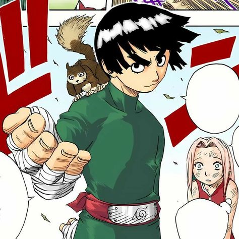 Rock Lee Manga Pfp, Rock Lee Pfp, Rock Lee Manga, Naruto Manga Colored, Luffy And Hancock, Coloured Manga, Manga Illustrations, Manga Rock, Lee Naruto