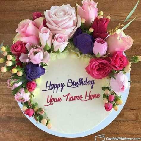 Gorgeous Birthday Cake With Name Generator For Girl. #birthdaycake #birthdaycakewithname #nameoncake #cake #birthday Bday Cake Pics, Happy Birthday Cakes For Women, Happy Birthday Marina, Happy Birthday Bhaiya, Happy Bday Cake, Happy Birthday Cake Writing, Happy Birthday Flower Cake, Birthday Cake Write Name, Online Birthday Cake