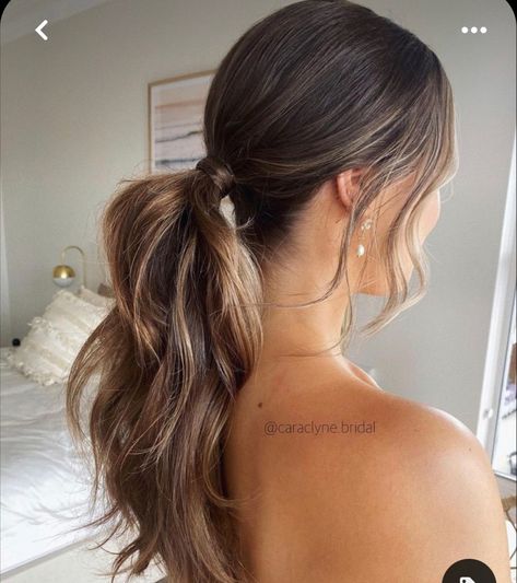 Bridesmaid Ponytail, Wedding Ponytail Hairstyles, Bridesmaid Hair Ponytail, Prom Hair Up, Bridesmaid Hair Inspo, Wedding Ponytail, Bridemaids Hairstyles, Tail Hairstyle, Simple Prom Hair