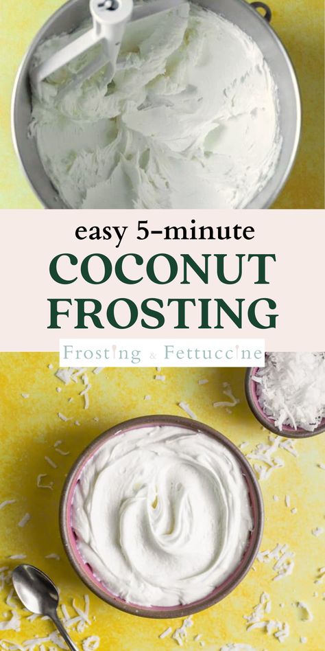 Coconut Icing Recipe, Coconut Frosting Recipe, Coconut Cake Frosting, Coconut Oil Frosting, Coconut Milk Frosting, Coconut Buttercream Frosting, Coconut Milk Whipped Cream, Coconut Cream Frosting, Coconut Cream Cheese Frosting