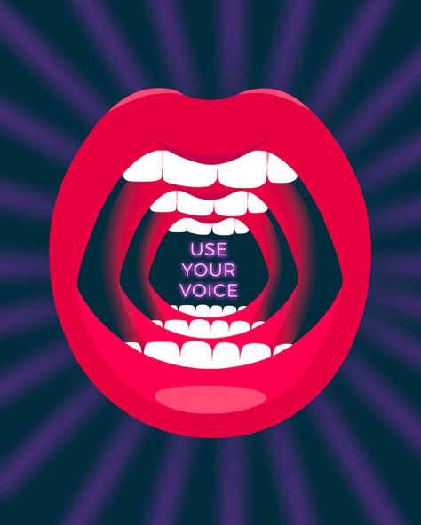 Mouth Graphic Design, Voice Illustration, Studio Db, Basement Yard, Mouth Logo, Mouth Illustration, Mouth Graphic, Art Mouth, Lips Illustration