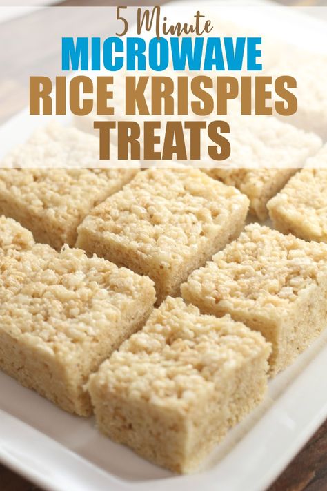 Microwave Rice Krispie Treats, Rice Cereal Treats, Microwave Rice, Krispie Treats Recipe, Rice Recipes For Dinner, Rice Krispies Treats, Krispies Treats, Cereal Treats, Rice Cereal