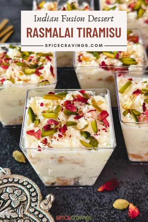 Mini Indian Desserts, Rasmalai Mousse, Pakistani Sweets, Canadian Baking, Diwali Mithai, Tiramisu Recipes, Pakistani Desserts, Easy Indian Dessert Recipes, Cups Recipes