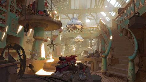 ArtStation - Klaus Design Works, Kevin Le Moigne Christmas Concept Art, Interior Concept Art, Vis Dev, Concept Art Tutorial, Color Script, Interior Concept, Prop Design, Roof Light, Animation Background