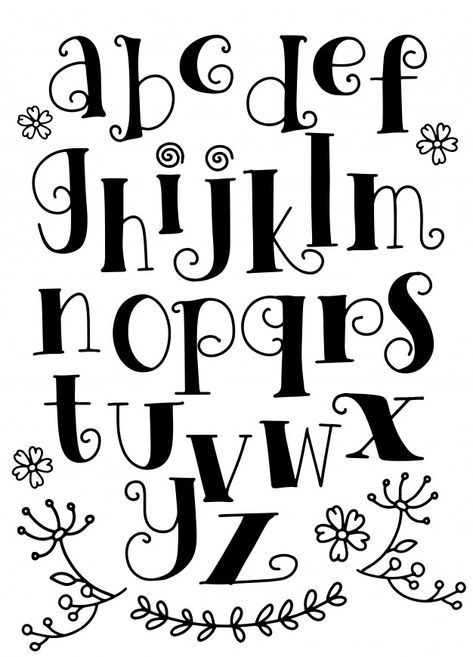 Handlettering Abc, Hand Lettering Alphabet Fonts, Alfabet Font, Brush Script Font, Typographie Inspiration, Lettering Styles Alphabet, Bullet Journal Font, Journal Fonts, Alfabet Letters