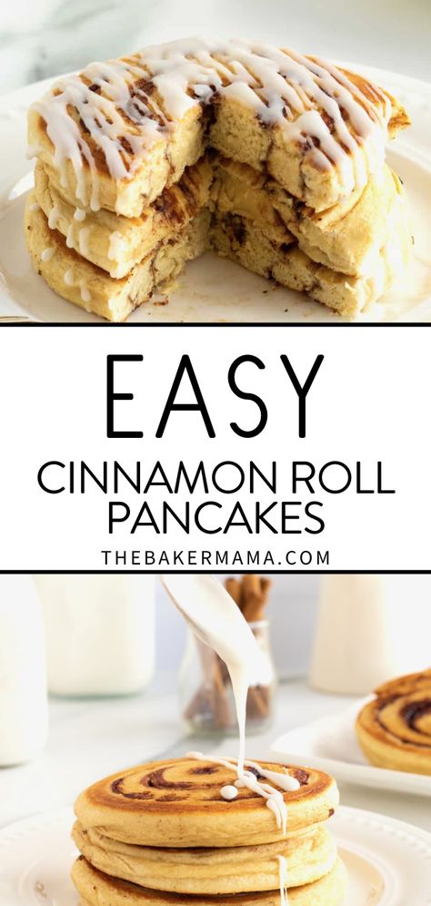 Get your hot-off-the-griddle Easy Cinnamon Roll Pancakes! Turn canned cinnamon rolls into soft pancakes with a ribbon of cinnamon sugar and a drizzle of sweet icing. They’re so delicious and so easy! I love using canned cinnamon rolls to make creative breakfast treats! It’s such an easy way to bring some fun to breakfast. And these delicious cinnamon roll pancakes could not be easier! Just press cinnamon rolls into a nonstick skillet or griddle and tada! Easy Cinnamon Roll Pancakes, Stovetop Cinnamon Rolls, Cinnamon Roll Pancakes With Pillsbury, Cinnamon Roll Pancakes Easy, Soft Pancakes, Cinnamon Bun Pancakes, Canned Cinnamon Rolls, Easy Lunch Box Recipes, Easy Breakfast Smoothies