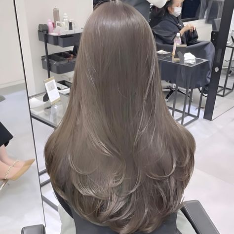 #hair #inspo #hair inspo Silvery Brown Hair Color, Brownish Gray Hair, Brownish Grey Hair, Pearl Brown Hair, Greyish Brown Hair, Cool Tones Hair, Silver Brown Hair, Ashy Brown Hair Color, Smokey Brown Hair