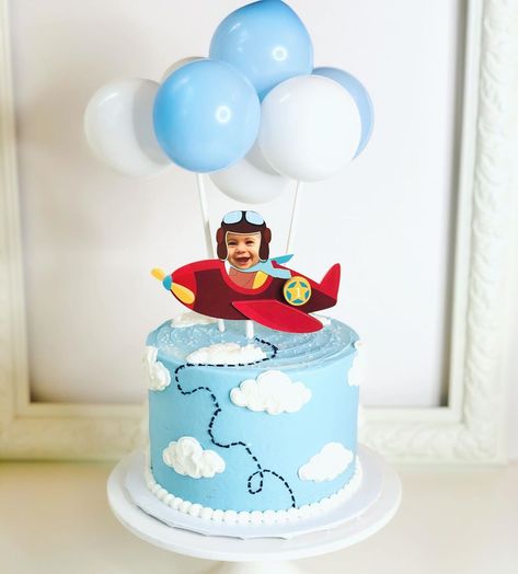 Time Flies Birthday Party Cake, Two Fly Birthday Cake, Pilot 1st Birthday Theme, Airplane Birthday Party Cake, Plane Theme Birthday Cake, Pilot First Birthday Party, Airplane 1st Birthday Cake, Airplane Smash Cake 1st Birthdays, Airplane Birthday Cake Boys