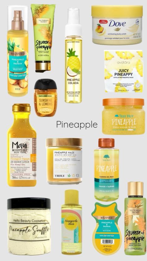 Pineapple Shower Routine, How To Smell Like Pineapple, Pineapple Perfume, Pineapple Aesthetic, Pineapple Fragrance, Scent Combos, Bath N Body Works, Brown Spots Removal, Fragrances Perfume Woman