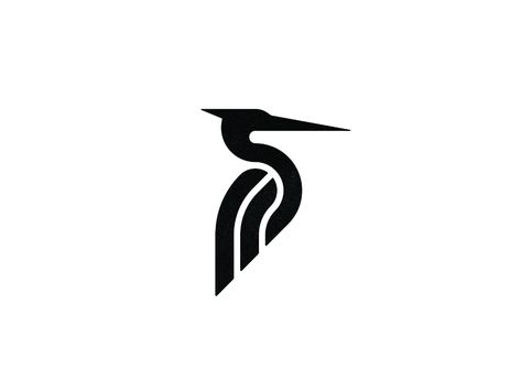 Final heron logo by Gert van Duinen on Dribbble Minimalist Animal Logo, Heron Logo, Chicken Logo, Negative Space Design, Business Logo Inspiration, Casino Logo, Graphic Design Assets, Bird Logos, Blue Heron