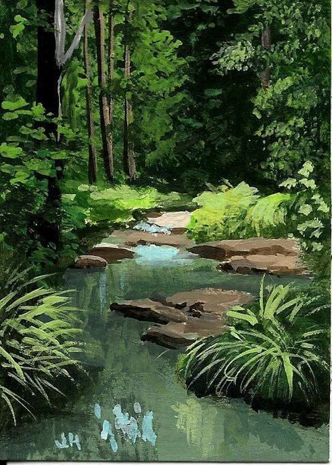 Acrylic Painting, Trees, Forest, Paintings, Plants, Art, Nature