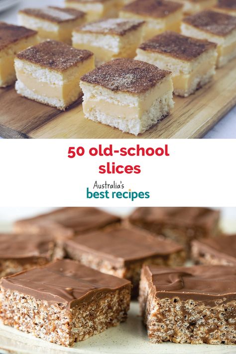 What’s old is new again! Choose from 50 of our favourite classice Aussie slices. Easy Slices Recipes, Sweet Slices Recipes, Old Fashioned Recipes Desserts, Easy Slice Recipes, Traybakes Sweet, Slices Recipes Easy, Easy Tray Bakes, Tray Bake Cakes, Easy Slices