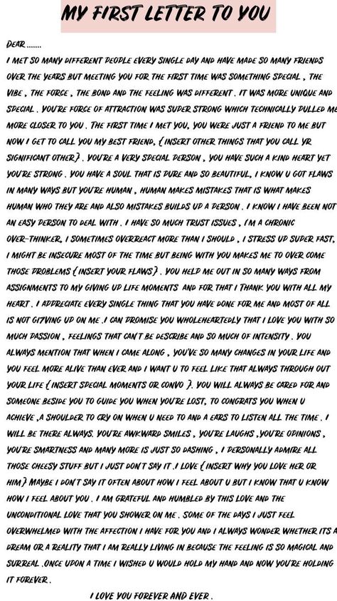 Letter Ideas To Write To Your Boyfriend, Love Letter To My Bf, Thing To Write To Your Best Friend, Letter For Love Of My Life, Love Letter To Him Feelings, How To Write Love Letters Aesthetic, How I Feel About Him Letter, Things To Write In A Love Note, How To Write A Letter About Feelings