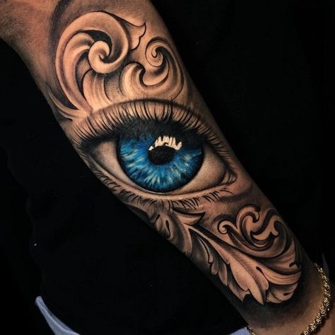 Eye Tattoo Ideas, Teardrop Tattoo, Realistic Eye Tattoo, Egyptian Eye Tattoos, Third Eye Tattoos, All Seeing Eye Tattoo, Eyeball Tattoo, Evil Eye Tattoo, Omerta Tattoo