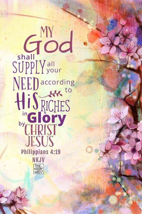 Painting Ideas Easy Simple, Philippians 4 19, Painting Ideas Easy, Bible Verse Background, Beautiful Bible Verses, Ayat Alkitab, Bible Verse Art, Prayer Verses, Prayer Scriptures