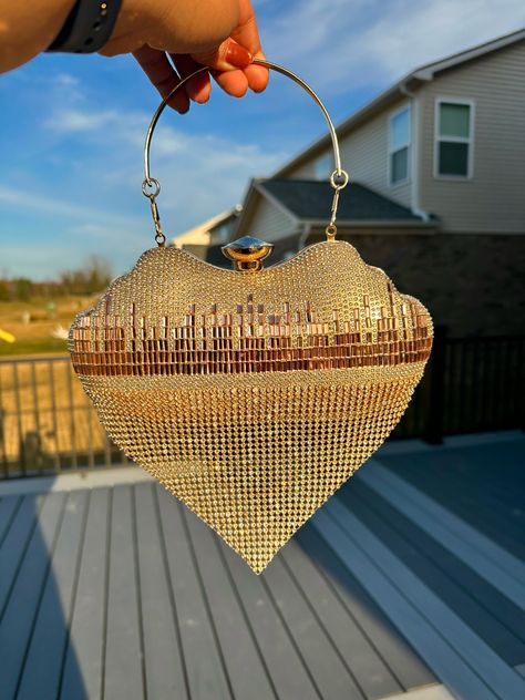 Heart shaped diamond clutch with handle and sling chain fits phone Wedding Clutch Bag, Diamond Clutch, Bohemian Clutch, Clutch Bag Wedding, Embellished Clutch, Luxury Clutch, Handmade Clutch, Crystal Clutch, Wedding Clutch