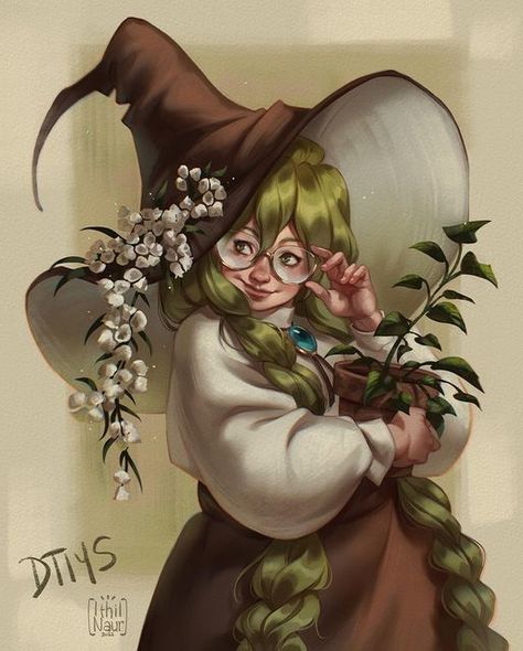 Witch Drawing, Nature Witch, Cottagecore Art, Dnd Races, Romantic Fantasy, Dungeons And Dragons Characters, D&d Dungeons And Dragons, Witch Art, Angels And Demons