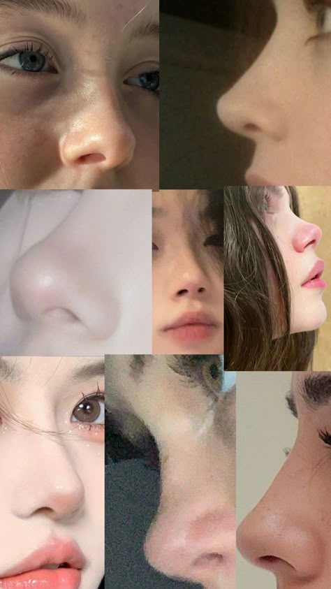 Small Slim Nose, Small Nose Vision Board, Nose Manifestation, Nose Job Inspiration Natural, Nose Vision Board, Korean Nose, Cute Button Nose, Ideal Nose, Slim Nose