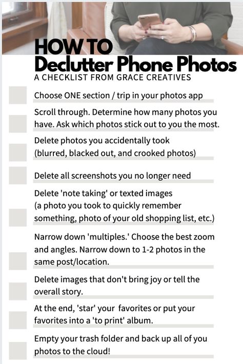 Cleaning Out Phone Checklist, Cleaning Your Phone, Clean Out Phone List, How To Clean Your Phone Storage, How To Declutter Phone, How To Declutter Your Phone, Phone Clean Out, How To Clean Out Your Phone, Digital Declutter Checklist