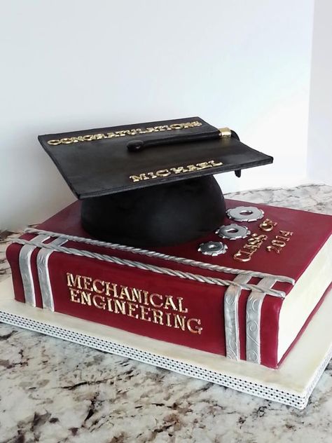 Cap Quotes, Engineer Graduation, College Graduation Cakes, Graduation Cap Cake, Grad Cakes, Chocolate Chip Cake Recipe, Graduation Cake Designs, Grad 2023, Bd Cake