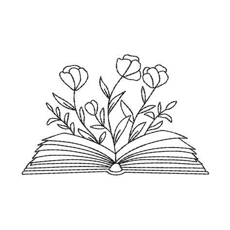 Floral Book Embroidery Design, 17 Sizes, Book Lover Machine Embroidery Design, Bookish Embroidery Pattern, Gift For Book Lover Embroidery Sizes; 2 x 1.37 inch WxH 2.5 x 1.71 inch WxH 3 x 2.06 inch WxH 3.5 x 2.40 inch WxH 4 x 2.74 inch WxH 4.5 x 3.09 inch WxH 5 x 3.43 inch WxH 5.5 x 3.77 inch WxH 6 x 4.11 inch WxH 6.5 x 4.45 inch WxH 7 x 4.80 inch WxH 7.5 x 5.14 inch WxH 8 x 5.48 inch WxH 8.5 x 5.83 inch WxH 9 x 6.17 inch WxH 9.5 x 6.51 inch WxH 10 x 6.85 inch WxH Machine Formats; .TAP .EXP .TBF .DST .DSB .JAN .JEF .PES .VP3 .HUS .XXX This is a digital file not a finished prduct Book Embroidery Design, Bookish Embroidery, Knitting Essentials, Lover Embroidery, Book Embroidery, Body Image Art, Gift For Book Lover, Creative Graphics, Embroidery Book