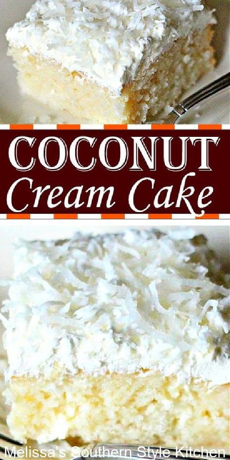 Best Coconut Cake Recipe, Coconut Cream Cake, Coconut Cake Recipe, Coconut Desserts, Gateaux Cake, A Piece Of Cake, Deilig Mat, Coconut Recipes, Coconut Cake