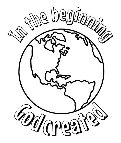 In the Beginning God Created Coloring Pages God Made The Earth Craft, He's Got The Whole World In His Hands Coloring Page, God Made The World Coloring Page, Preschool Gods Creation Craft, Creation Coloring Sheets Free Printable, In The Beginning God Created Printable, God Made The World Crafts Preschool Free Printable, God Creates The World Craft, Creation Worksheets Free Printables