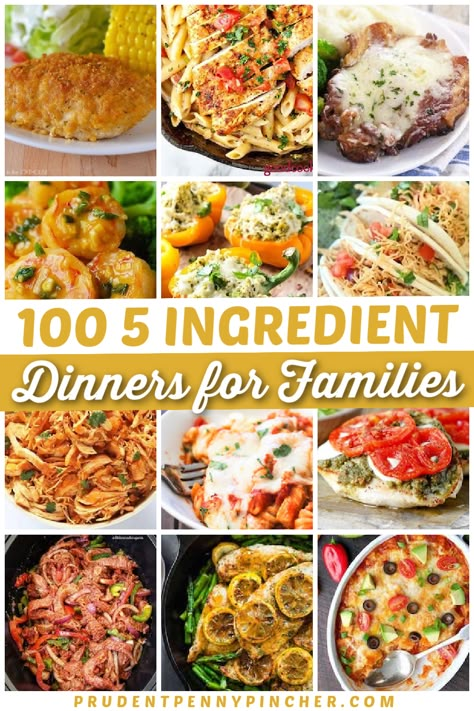 10 Ingredients Or Less Recipes Dinners, Easy Few Ingredient Meals, 4 Ingredient Meals, Few Ingredient Meals, Dinners For Families, 5 Ingredient Or Less Recipes, Cheap And Easy Meals, Easy Casseroles, 5 Ingredient Dinners