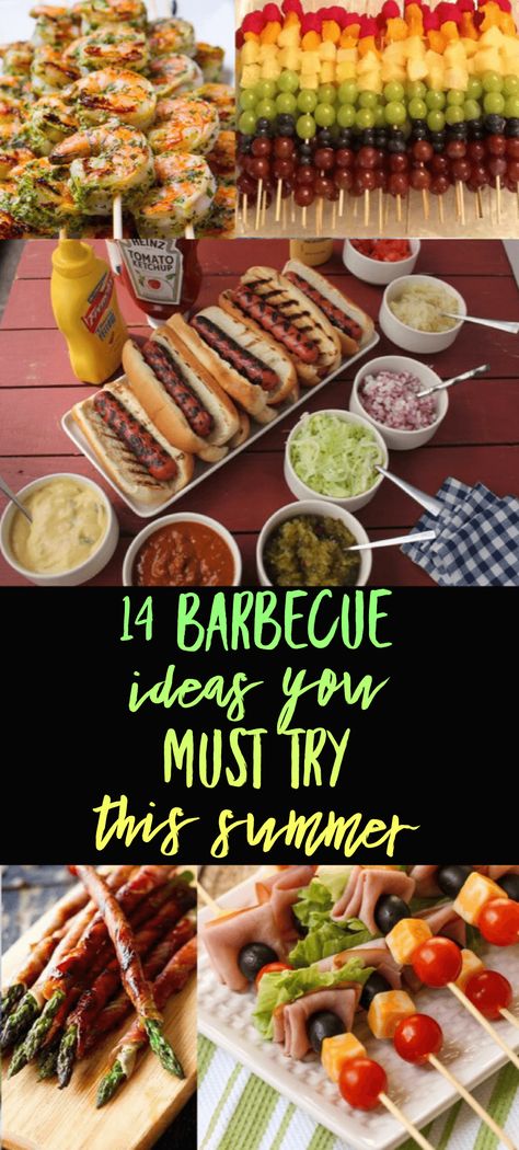 14 barbecue ideas you must try this summer Sides For Big Crowds, End Of Summer Bbq Ideas, Barbecue Food Ideas, Skewers Ideas, Party Burgers, Barbecue Party Ideas, Barbecue Appetizers, Barbecue Party Food, Barbecue Ideas