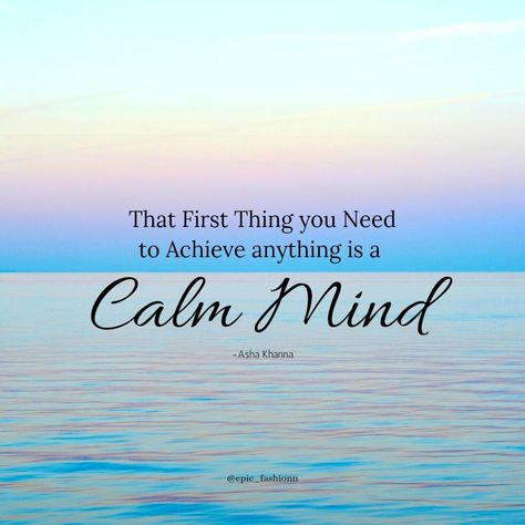 Wait !!!! You need to Know this- When you are Calm you understand how to Make things Work.

✅️With a Calm Mind you Can Make a Plan that will Help you Organize your life and Work.

✅️A Calm mind Helps in Finding the Solution whereas a Disturbed Mindset will Only Make even the Little Things Complicated
 
✅️So You have to Learn how to Calm Down your Mind. 
.
#calmdown
#calmness 
#calm 
#calming 
#mindse How To Calm Down, Breathe Quotes, How To Make Things, Calming Pictures, Calm Mind, Mental Health Facts, Healthy Lifestyle Quotes, Ways To Be Happier, Calm Quotes