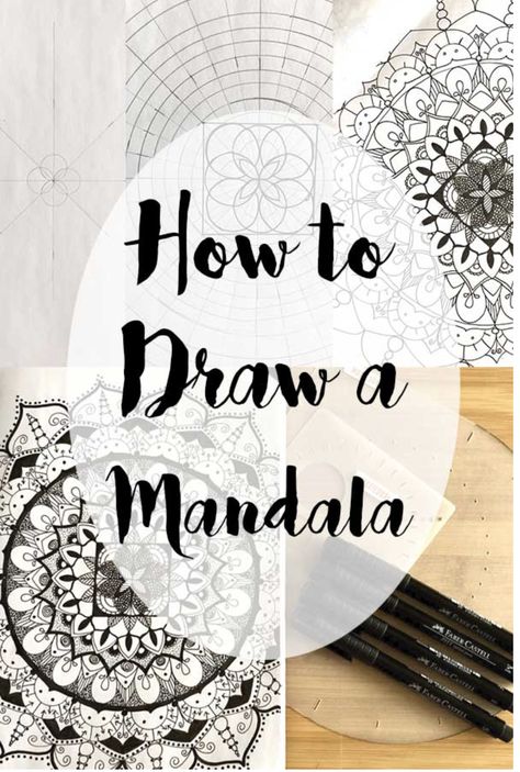 Learn the step by step of how to draw a mandala. #mandala #bulletjournal #art #mathart #moxiedori Draw A Mandala, Easy Mandala Drawing, Mandela Art, Mandala Art Therapy, Mandalas Painting, Simple Mandala, Geometric Mandala, Mandala Design Pattern, Mandala Art Lesson