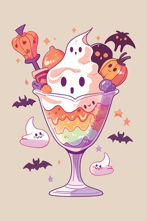 Spooky Month Sundae! The Halloween Ice Cream

T-shirts, stickers, and other merchandises available on Lunatic Bear Redbubble store. http://lunaticbear.redbubble.com/ Bat Monster, Halloween Ice Cream, Candy Drawing, Ice Cream Illustration, Spooky Candy, Spooky Png, Cream T Shirt, Halloween Coloring Book, Merch Ideas