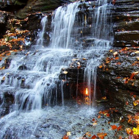 Powerful Pictures, Unusual Facts, Eternal Flame, Autumn In New York, Mysterious Places, Small Waterfall, Natural Phenomena, Nature Images, Geology