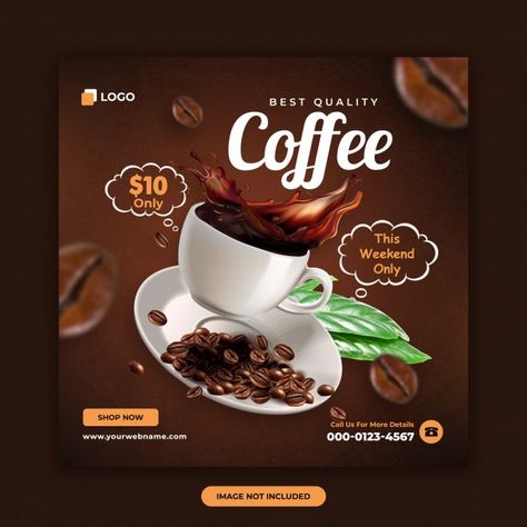 Coffee shop banner template Premium Psd | Premium Psd #Freepik #psd #banner #food #sale #coffee Coffee Shop Banner, Shop Banner Design, Coffee Poster Design, Ads Inspiration, Coffee Sale, Restaurant Social Media, Adobe Photoshop Design, Restaurant Menu Template, Bottle Design Packaging