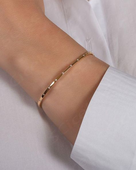 $1,550.00 Gold Simple Bangles, Simple Bangles, Minimalist Accessories Jewellery, Wedding Bangles, Etsy Jewellery, Gold Bracelet Simple, Delicate Gold Jewelry, Indian Jewelry Earrings, Gold Bangles For Women