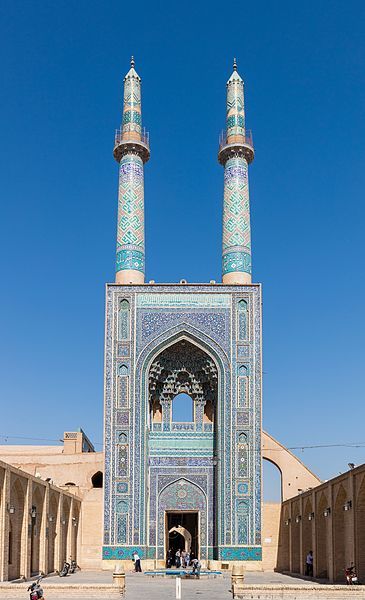 Masjed-e Jomeh mosque, Yazd, Iran Middle Eastern Art, Iranian Architecture, Persian Architecture, Sacred Architecture, Beautiful Mosques, Eastern Art, Islamic Design, Architecture Old, Islamic Architecture