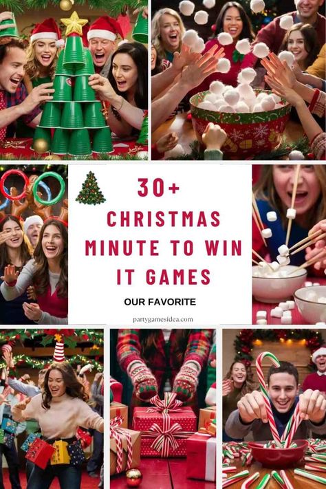 🎄✨ Spice up your holiday party with these fun and festive Christmas Minute To Win It Games! From "Wrap It Up" to "Jingle Bell Shake," these quick and easy games are perfect for all ages. Get ready for laughter, friendly competition, and unforgettable memories.
#ChristmasGames #MinuteToWinIt #HolidayFun #PartyGames #ChristmasParty #FamilyGames #HolidayParty #FestiveFun Christmas Games For A Party, Fun Christmas Minute To Win It Games, Christmas Party At School Ideas, Games To Play During Christmas, In It To Win It Games Christmas, Fun Family Xmas Games, Christmas Office Party Games For Adults, Company Christmas Party Game Ideas, Minute It To Win It Games For Adults